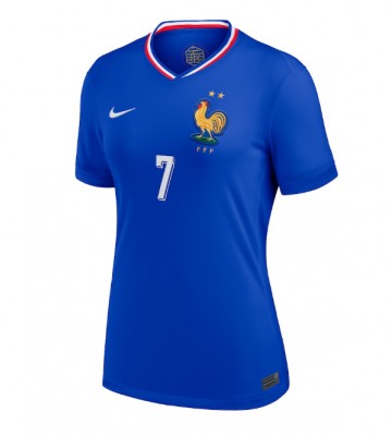 Frankrig Antoine Griezmann #7 Hjemmebanetrøje Dame EM 2024 Kortærmet